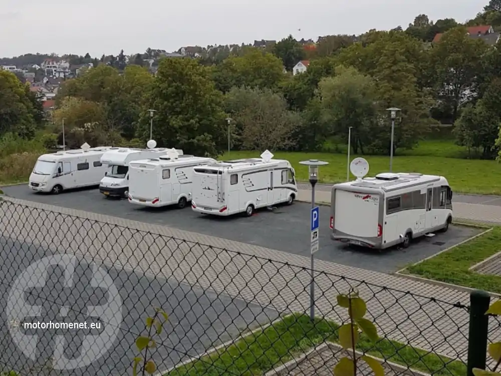 Idstein camper parking tennisvelden Hessen Duitsland
