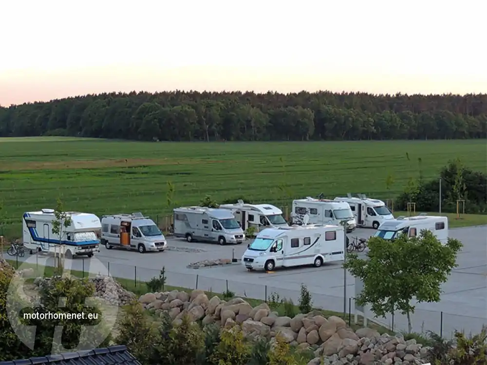 Elmenhorst camper parking golfterrein Mecklenburg Vorpommern Duitsland