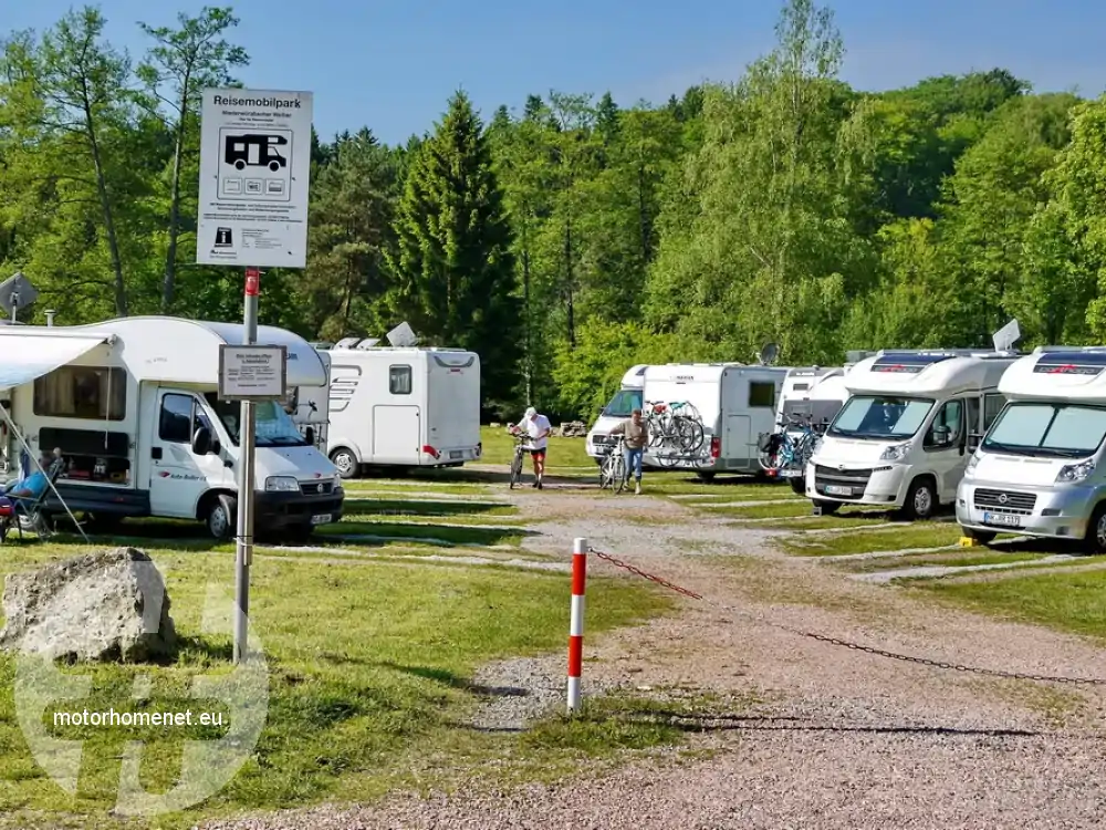 Blieskastel camper parking Wurzbacher Weiher Saarland Duitsland