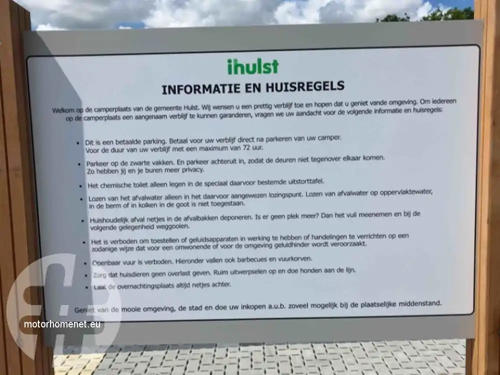 Hulst camperplaats Havenfort Zeeland Nederland