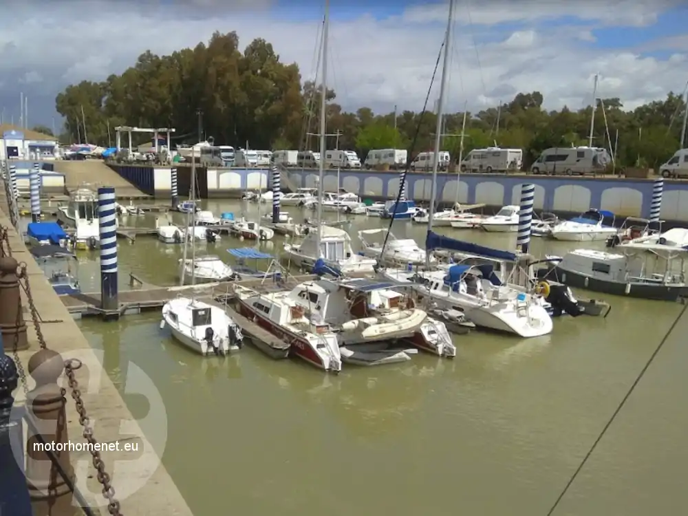 Gelves camper parking jachthaven Andalusie Spanje